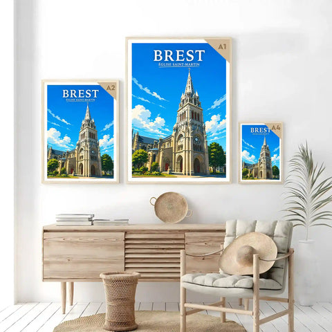 Affiche Brest Église Saint-Martin