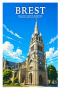 Affiche Brest Église Saint-Martin