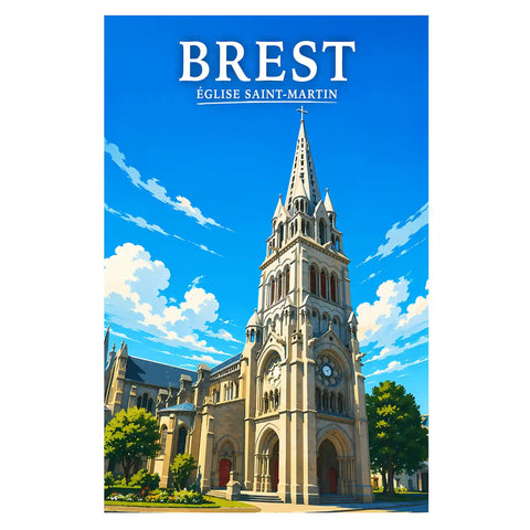 Affiche Brest Église Saint-Martin