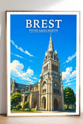 Affiche Brest Église Saint-Martin