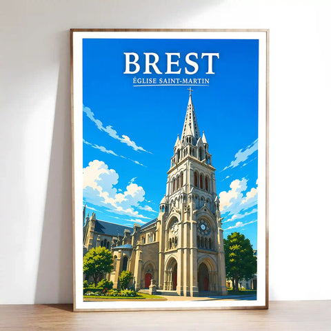 Affiche Brest Église Saint-Martin