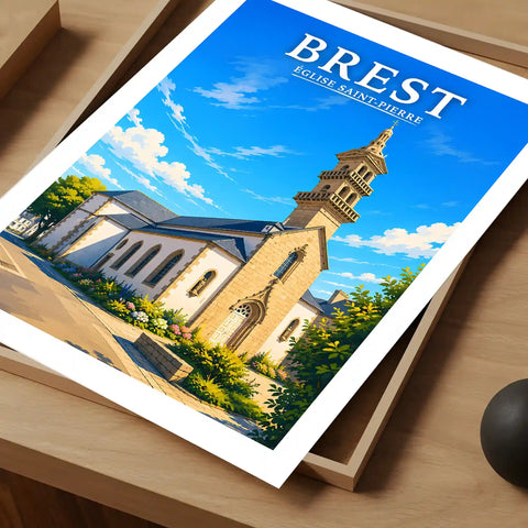 Affiche Brest Église Saint-Pierre