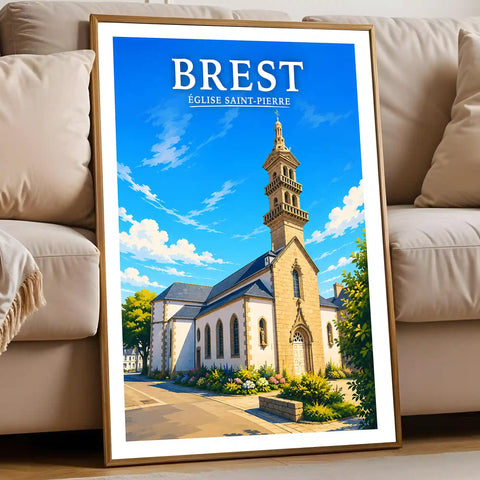 Affiche Brest Église Saint-Pierre