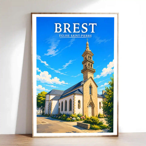 Affiche Brest Église Saint-Pierre