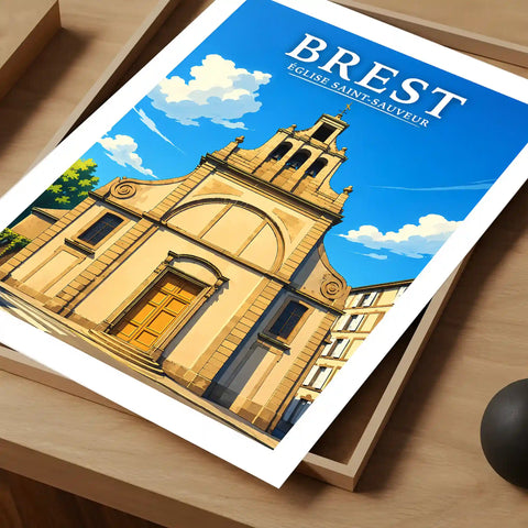 Affiche Brest Église Saint-Sauveur