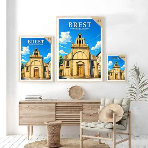 Affiche Brest Église Saint-Sauveur