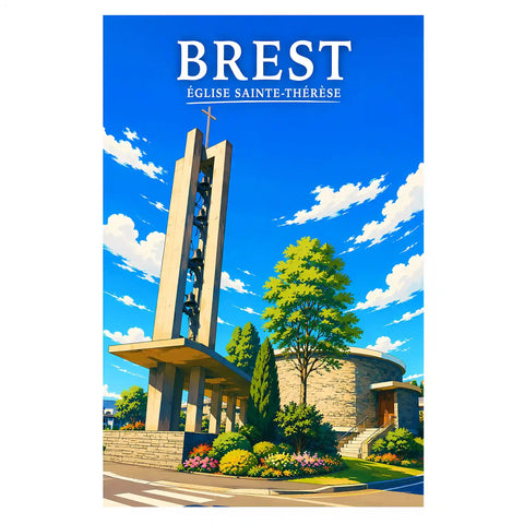 Affiche Brest Église Sainte-Thérèse