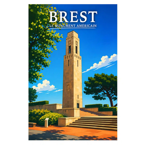 Affiche Brest Le Monument Américain