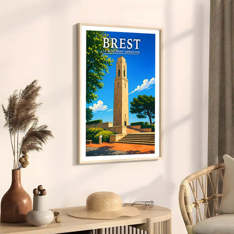 Affiche Brest Le Monument Américain