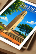 Affiche Brest Le Monument Américain