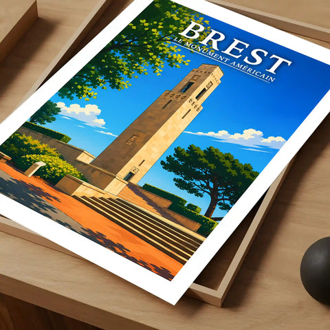 Affiche Brest Le Monument Américain
