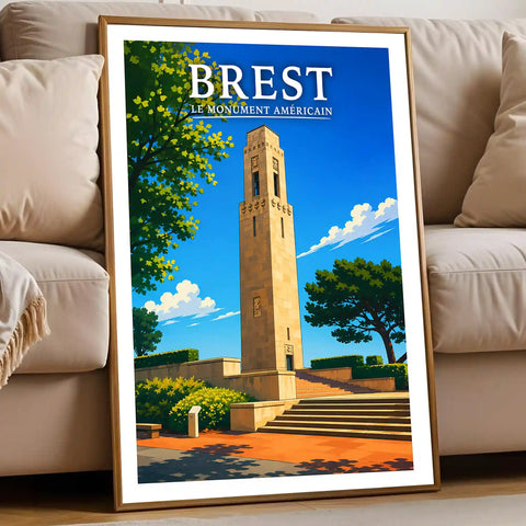 Affiche Brest Le Monument Américain