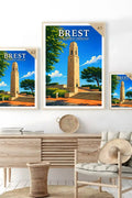 Affiche Brest Le Monument Américain