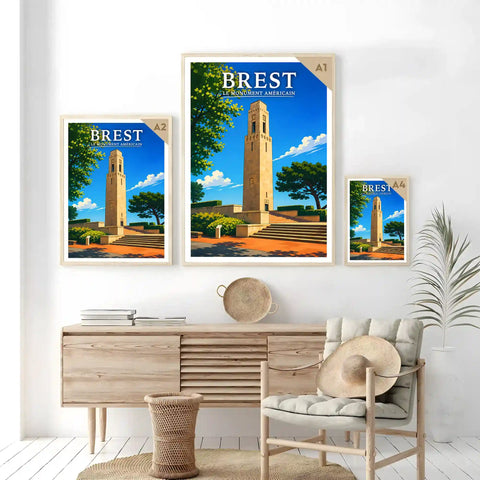 Affiche Brest Le Monument Américain