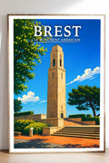 Affiche Brest Le Monument Américain