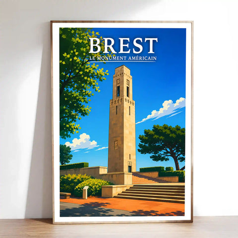 Affiche Brest Le Monument Américain