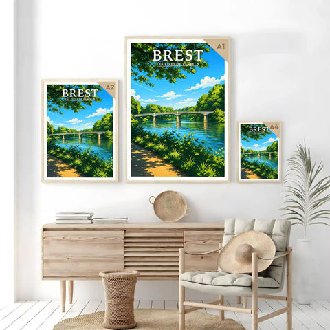 Affiche Brest Les Rives de Penfeld