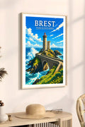 Affiche Brest Phare du Petit Minou