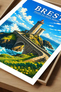 Affiche Brest Phare du Petit Minou