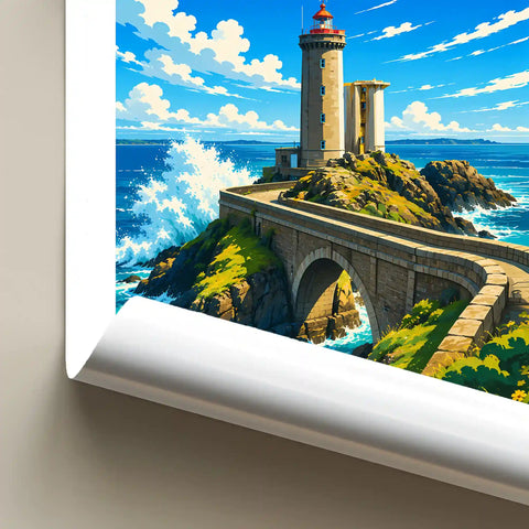 Affiche Brest Phare du Petit Minou