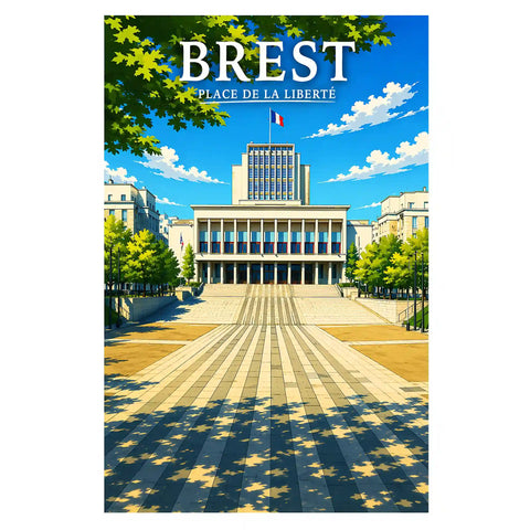 Affiche Brest Place de la Liberté