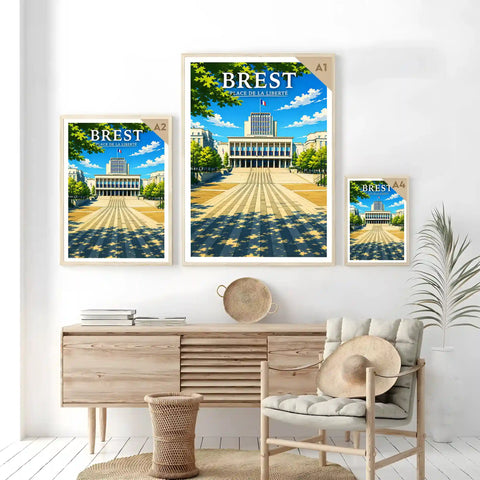 Affiche Brest Place de la Liberté