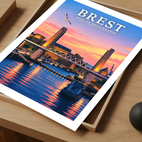 Affiche Brest Pont de Recouvrance