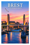 Affiche Brest Pont de Recouvrance