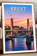 Affiche Brest Pont de Recouvrance