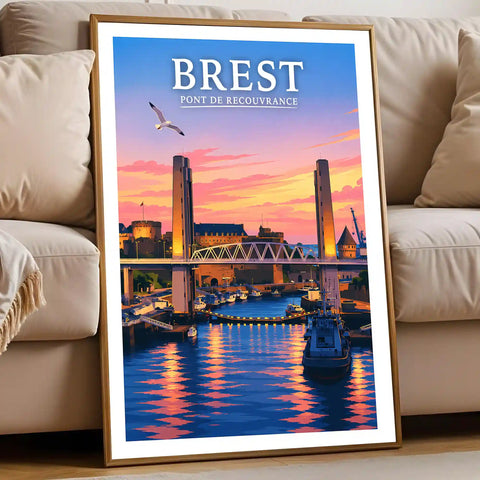 Affiche Brest Pont de Recouvrance