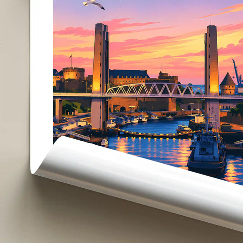 Affiche Brest Pont de Recouvrance