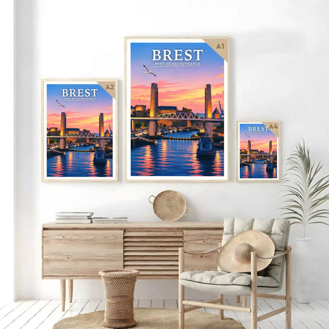Affiche Brest Pont de Recouvrance