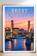 Affiche Brest Pont de Recouvrance