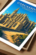 Affiche - Carcassonne - Basilique Saint-Nazaire-et-Saint-Celse - affiche carcassonne