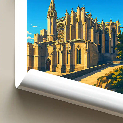 Affiche - Carcassonne - Basilique Saint-Nazaire-et-Saint-Celse - affiche carcassonne
