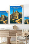 Affiche - Carcassonne - Basilique Saint-Nazaire-et-Saint-Celse - affiche carcassonne