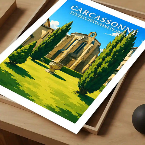 Affiche - Carcassonne - Chapelle Notre-Dame de l'Abbaye