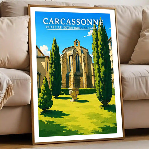 Affiche - Carcassonne - Chapelle Notre-Dame de l'Abbaye