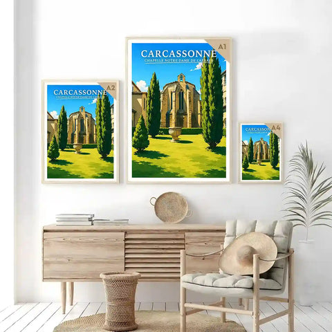 Affiche - Carcassonne - Chapelle Notre-Dame de l'Abbaye
