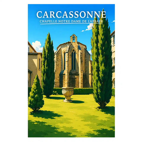 Affiche - Carcassonne - Chapelle Notre-Dame de l'Abbaye