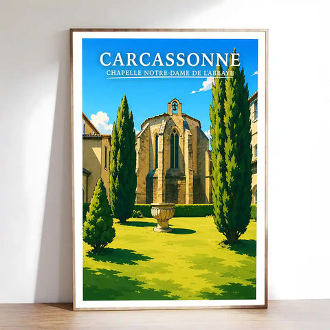 Affiche - Carcassonne - Chapelle Notre-Dame de l'Abbaye