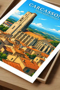 Affiche - Carcassonne - Église Saint-Vincent - affiche carcassonne