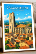 Affiche - Carcassonne - Église Saint-Vincent - affiche carcassonne