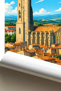 Affiche - Carcassonne - Église Saint-Vincent - affiche carcassonne