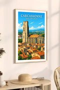 Affiche - Carcassonne - Église Saint-Vincent - affiche carcassonne