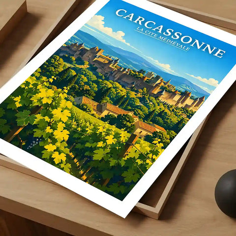 Affiche - Carcassonne - La Cité Médiévale - affiche carcassonne
