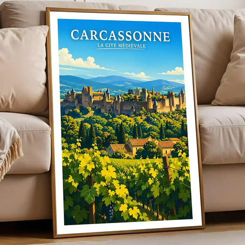 Affiche - Carcassonne - La Cité Médiévale - affiche carcassonne