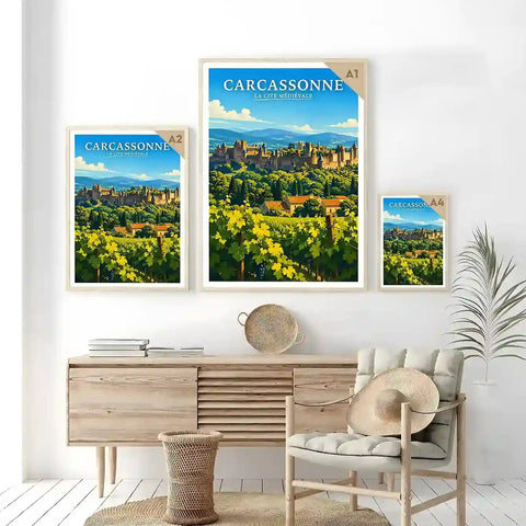 Affiche - Carcassonne - La Cité Médiévale - affiche carcassonne