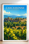 Affiche - Carcassonne - La Cité Médiévale - affiche carcassonne