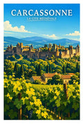 Affiche - Carcassonne - La Cité Médiévale - affiche carcassonne